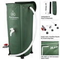 thumbnail image 3 of Pure Garden 26.4-Gallon/100-Liter Collapsible PVC Rain Barrel with Water Spigot, Green, 3 of 7