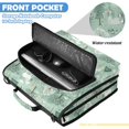 thumbnail image 6 of Zipper Binder with Shoulder Strap 2 inch 3 Ring Waterproof File Folder Organizer Bag 500 Sheet Mint Green Unicorns and Trees, 6 of 8