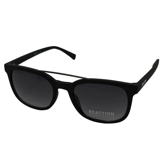 Kenneth Cole Reaction Mens Plastic Matte Black Square Sunglass KC1390. 2B