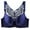 Navy, variant on Wireless Bras for Women Push Up Solid Bra Wire Free Underwire Bras Front Closure Butterfly Backless Bra