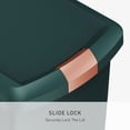 thumbnail image 5 of simplehuman Kitchen Trash Can, 10.6 Gallon Plastic Step Garbage Bin with Secure Slide Lock Lid, Hunter, 5 of 7