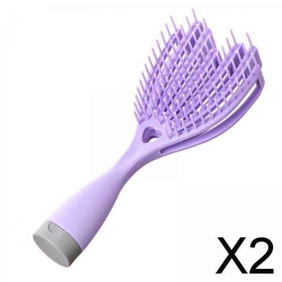 2 Cepillos para Desenredar El Cabello, Peine Hueco para Del Cuero Cabelludo, Peine de Cómodo de Contacto, Cepillo para El Cabello con Ve 2 piezas