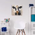 thumbnail image 6 of Canvas Wall Art Picture Animal Cow Art Oil Painting Canvas Painting for Living Room Bedroom Office Hotel Bathroom and Dining Room 16x16in White, 6 of 9