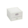 thumbnail image 1 of Qarigey Caja Cajas de joyería Clásico Vintage Exquisito Estuche organizador para anillos Collar Barras de labios Mujer Viaje a casa Ropa, zapatos y accesorios Miscelánea Blanco Qarigey AP016744-01, 1 of 6