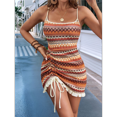 thumbnail image 4 of Women Suspender Maxi Dress Sqaure Neck Backless Sleeveless High Waist Summer Ethnic Dresses Orange Color S, 4 of 7