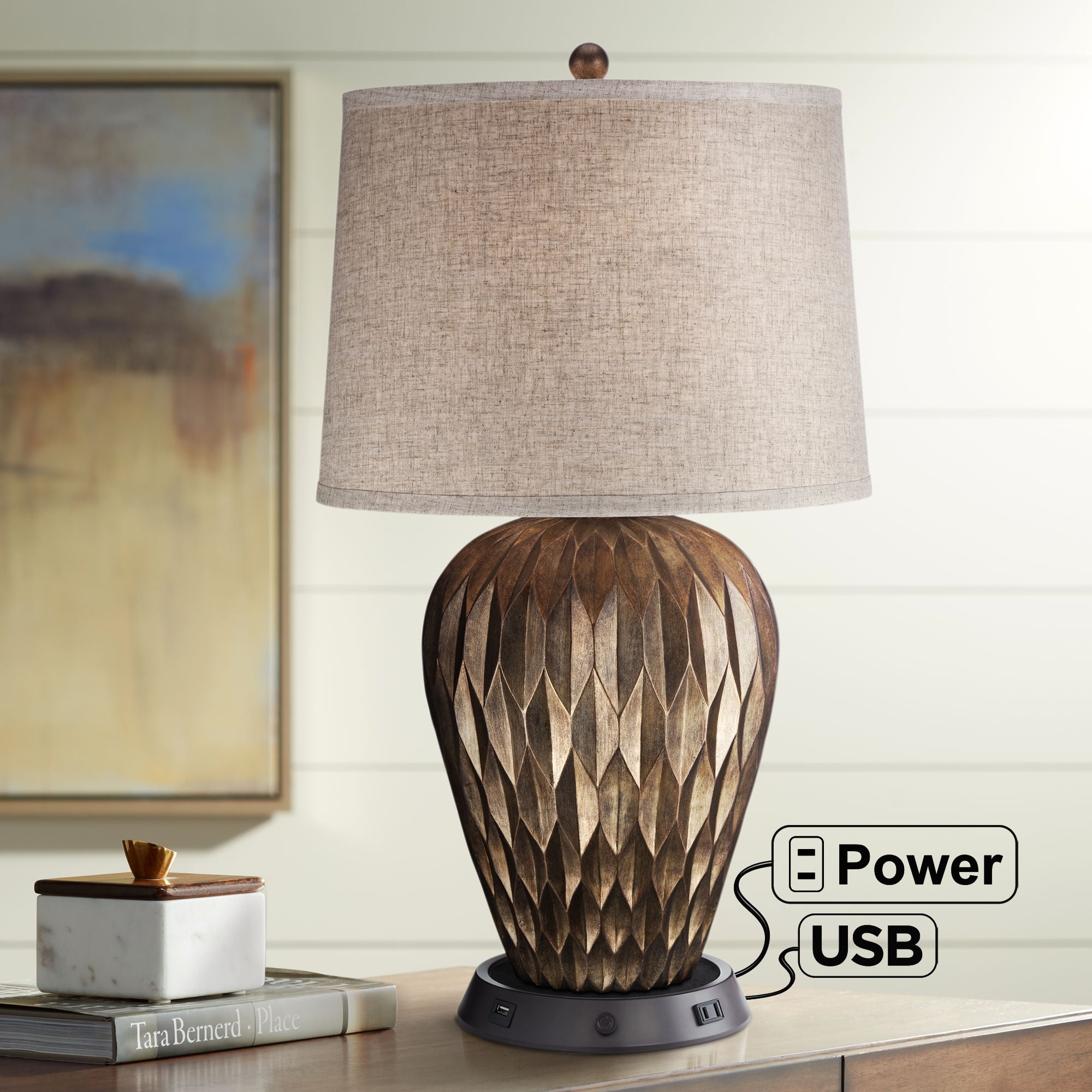 buckhead bronze urn table lamp