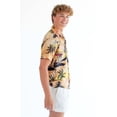 thumbnail image 3 of Ocean Sunset Hawaiian Shirt - Tropical Beach Sunset Print, Men's Casual, 3 of 4