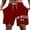 Red, variant on Men's Shorts, Men's Casual Letter Print Shorts For Everyday Wear Comfortable Stylish Summer Street Shopping Relaxing Athletic Waist With Pockets Black M