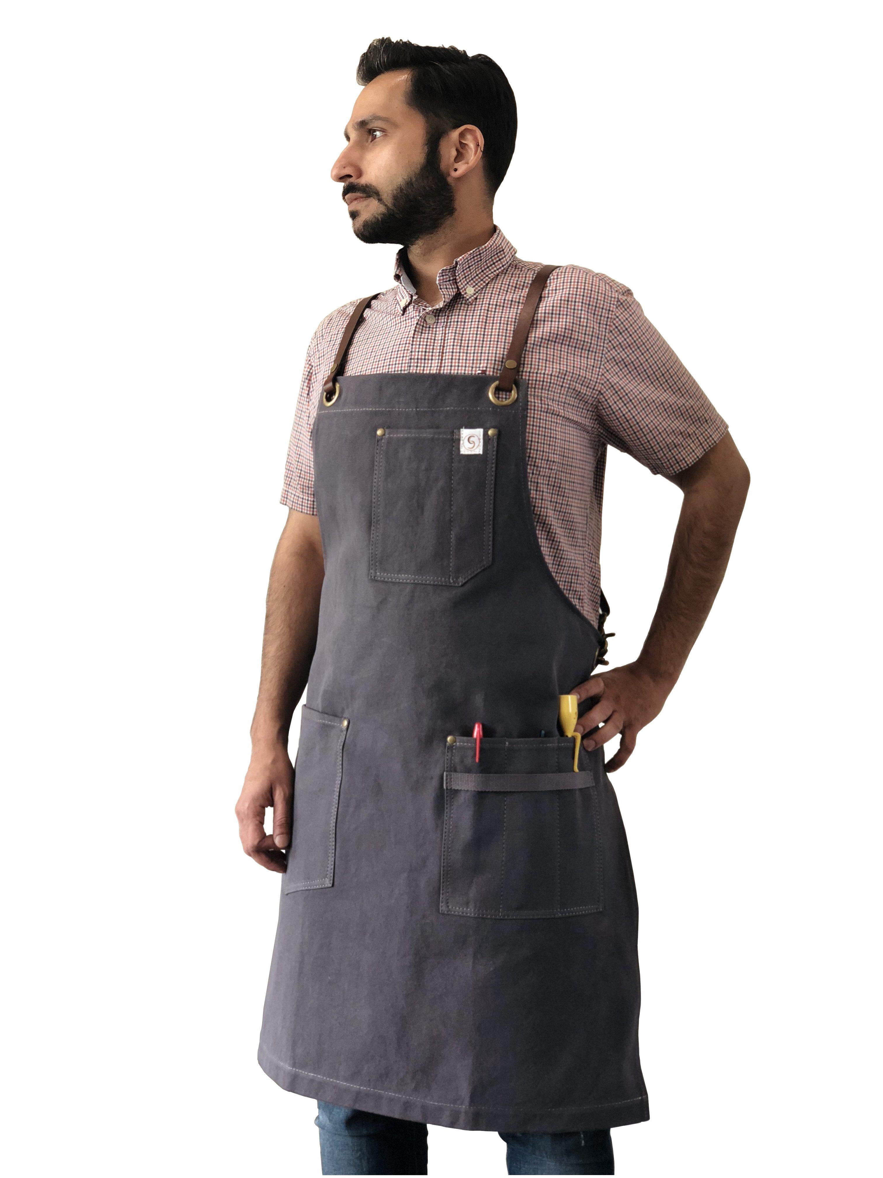 Custom Leather Strap Aprons