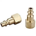 thumbnail image 4 of Conexiones Neumáticas 1/4NPT Juego de Cinco Piezas Conector Rápido Kit de Conexiones de Aire de Conexión Rápida de Latón Macizo, 4 of 5