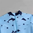 thumbnail image 5 of Eltusu Boys One-Piece Swimsuit, Printed Crewneck Long Sleeve Quick Dry Rash Guard Suit Blue Size 6 Months, 5 of 6