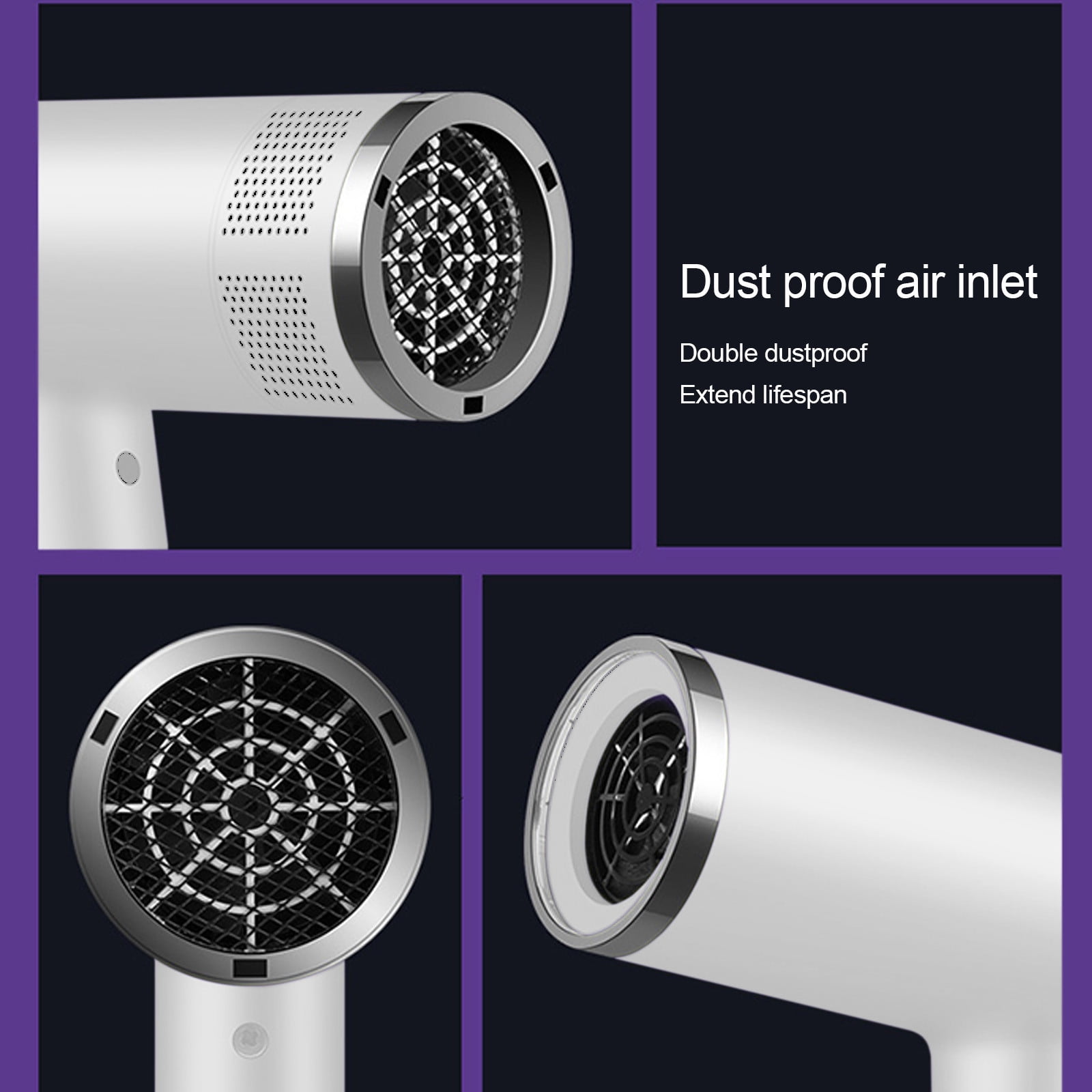 Plasma Ion Hair Dryer with Diffuser for Curly Hair Professional High Speed Blow Dryer with Plasma Ion 800W Foldable Travel Hairdryer Fast Drying for Women Men