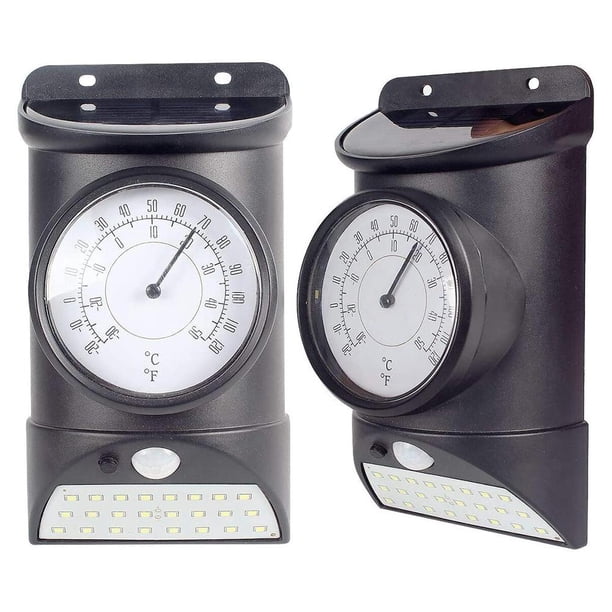 Movimiento Solares Con Reloj, Lámpara De Inducción De Reloj Led Resistente Al Agua Para Exteriores, Para Puerta Delantera, Pared, Patio Trasero, Escalones, Garaje Y Jardín Scienceny HA045417-01