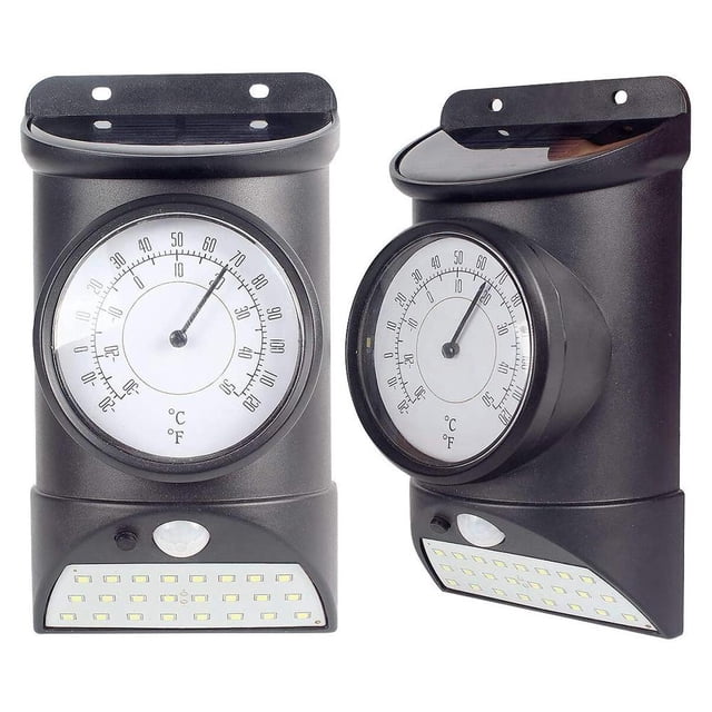 Movimiento Solares Con Reloj, Lámpara De Inducción De Reloj Led Resistente Al Agua Para Exteriores, Para Puerta Delantera, Pared, Patio Trasero, Escalones, Garaje Y Jardín Yuarrent HA045417-01