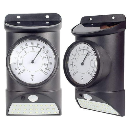 

Solar Motion Lights with Clock Outdoor Waterproof LED Clock Induction Lamp for Front Door Wall Backyard Steps Garage Garden