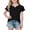 Black*back to school Shirts Girl, variant on Girls Ruffle Short Sleeve T Shirts Cute V Neck Tops Back to School Summer Blouses 5-12 Years