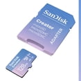 thumbnail image 2 of Tarjeta microSD SanDisk Creator 128GB UHS-I con adaptador SD 190MB, 2 of 7