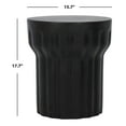 thumbnail image 3 of SAFAVIEH Modern No Assembly Required Concrete Round End Table, Black, 3 of 8