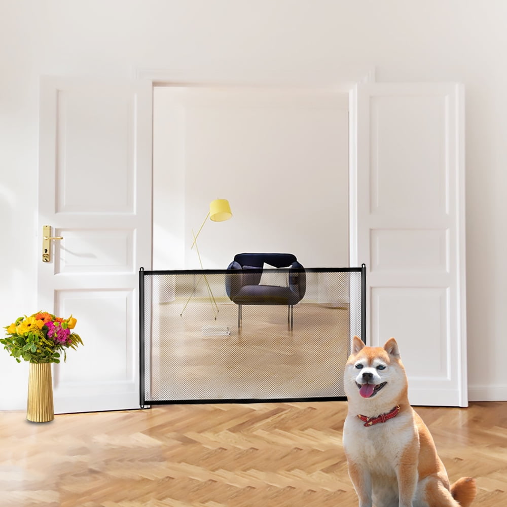 Pet Gate,Mesh Dog Gate for House, Magic Pet Gate for Stair, Baby Gate Door, Portable Safety Guard Fence Indoor Doorway