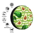 thumbnail image 4 of Balery Avocado Green Striped Cubiertas para Neumáticos - Protector Resistente para Neumáticos de Camioneta, SUV, Remolque, Camper y RV-15 inch, 4 of 6