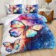 thumbnail image 2 of Mariposa Juego de Funda Nórdica King Size,Acuarela Splash-Ink Mariposa Juego de Ropa de Cama, 2 of 8