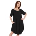 thumbnail image 2 of Inkmeso Nightgowns for WoMen's Short Sleeve W/ Round Neck Nightdress Jersey Tunic Loungewear, 2 of 7