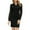 Black, variant on Fesfesfes Women Dress Spring And Fall Long Sleeve Dress V-Neck Tightly Pleated Business Elegant Fashion Women Dress Pencil Skirt Clothes Sale