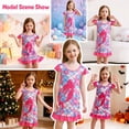 thumbnail image 6 of Jurebecia 2 Pcs Summer Girl Unicorns Nightgown Mermaids Cartoon Pajamas Dress for Kids Teenager Night Dress Baby Nightdress Cute Children Clothing 5-6 Years 120 CM, 6 of 24