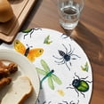 thumbnail image 3 of Spring Butterfly Dragonfly Round 13 Inch Placemats Set of 2, Farmhouse Botanical Floral HeatResistant Non Slip Place Mats for Dining Table, Wipeable Braided Kitchen Table Mats for Housewarming, 3 of 9