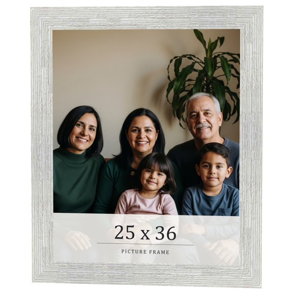 25x36 Frame White Real Wood Picture Frame Width 1.5 inches | Interior Frame Depth 0.5 inches | Barn