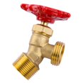thumbnail image 4 of LitOrange Solid Brass Backyard 65 Degree Elbow Stop Valve Hose Bibb Solder NPT 3/4" Male Thread to MHT 3/4" Inch Male Threaded Garden Hose Connector Adapter Water Shut-Off Valve Faucet, 4 of 4