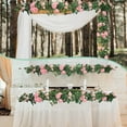thumbnail image 2 of Guanhe 7ft Floral Garland Rose Vines Artificial Flowers, Silk Fake Flower Vines Hanging Rose Ivy for Wedding Arch Garden Background Engagement Ceremony Reception Decor, 2 of 4