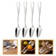 thumbnail image 4 of 4 piezas de acero inoxidable acero para bebés Spoon para niños pequeños para puré de puré de accesorios de alimentación para bebés Cucharas raspadas para uso doméstico, 4 of 7