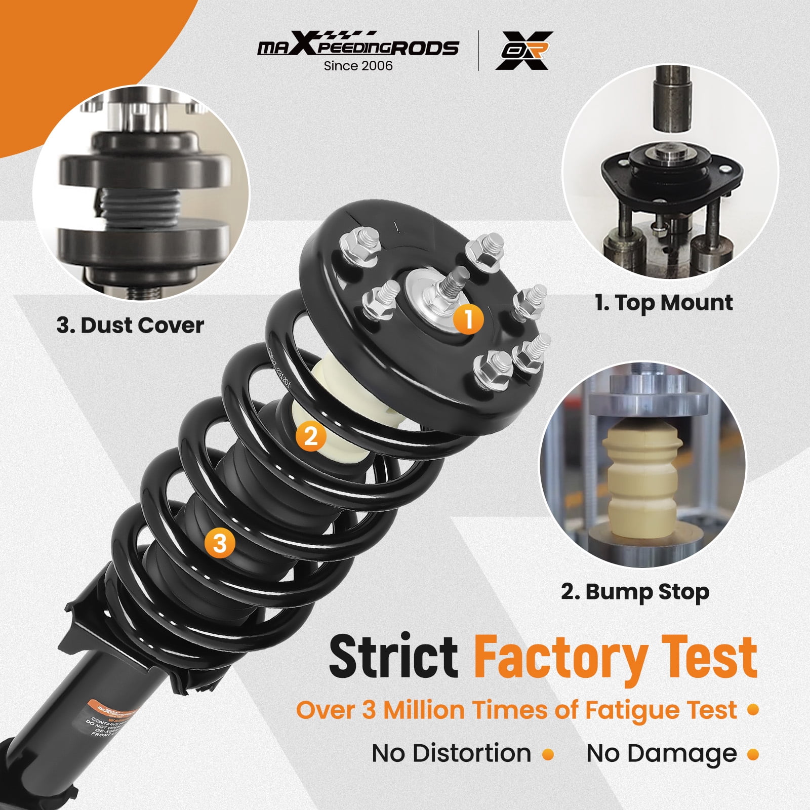 maXpeedingrods Front Pair Struts for 2009-2012 Acura TSX, 172771 172770 Complete Struts Coil Spring Assembly Shock Absorbers