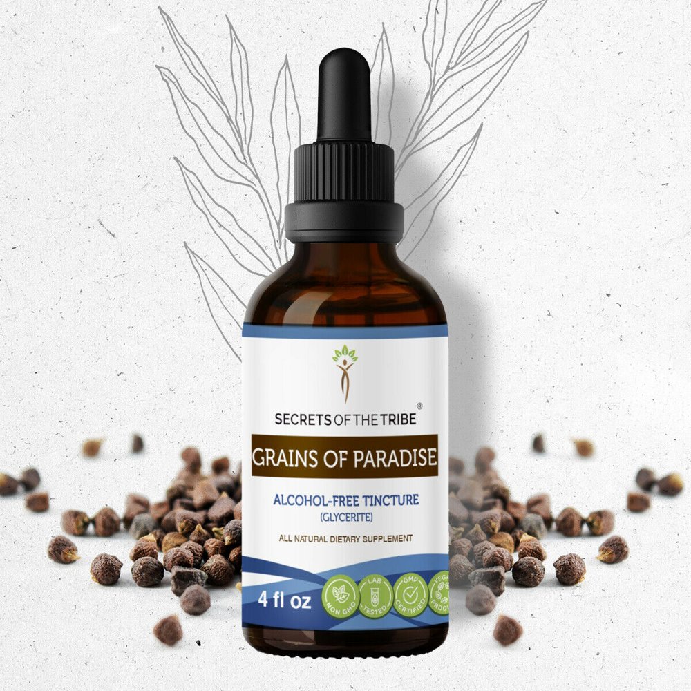 Grains of Paradise Tincture AlcoholFREE Extract, Organic Grains of Paradise (Aframomum