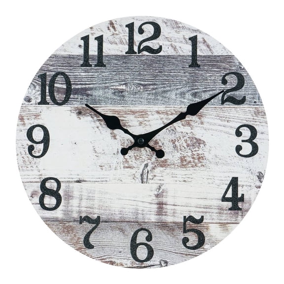 DESIGNICE Wall Clock,Retro American Style Design Wall Clocks Battery Operated,Easy Installation with Back Slot Design Kitchen Clock,10",Style8