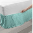 thumbnail image 2 of Nautical Bed Skirt, Sea Ocean Theme Repetitive Anchors Pattern in Aquatic Tones, Elastic Bedskirt Dust Ruffle Wrap Around for Bedding Decor, 4 Sizes, Pale Seafoam Pale Teal, by Ambesonne, 2 of 2