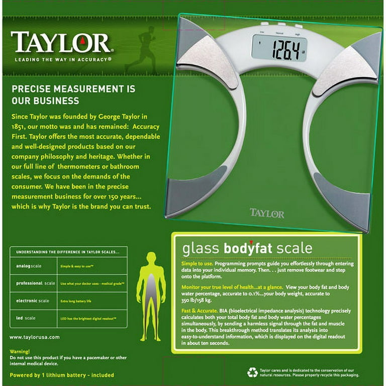 Taylor Body Fat Scale 5741 Manual
