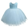 thumbnail image 3 of Satin Tulle Flower Girl Dress With Bow Knot For Birthday Wedding Flower Girl Dress, 3 of 5