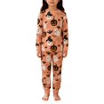 thumbnail image 4 of Girls Halloween Outfit Long Sleeve Top and Pants Set Fall Winter Two Piece Clothing for Kids Toddlers Pumpkin Ghost Sets, 4 of 5