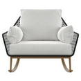 thumbnail image 3 of HOMETRENDS Sienna Steel Outdoor Cuddle Rocking Chair with Cushions, Off-White, 3 of 11