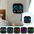 UOYOTT Square LED Large Digital Wall Clock Remote Control DateWeek