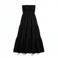 thumbnail image 5 of Blmnix Women's Dresses Strapless Dress Tent Off the Shoulder Dresses Maxi Boat Neck Sleeveless Black Adjustable Waist Womens Summer Dresses Casual,S, 5 of 5