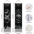 thumbnail image 3 of Pack of 2 Skull Moths & Eyes Tapestries Skull Eye Patter Vertical Bohemian Tapestry Mystical Bohemianl Tassel Tapestry Wall Hanging for Bedroom Living Room Home 13 x 51 Inch, 3 of 9