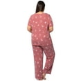 thumbnail image 3 of Fruit of the Loom Women's Soft & Breathable V-Neck Short Sleeve Top & Pajama Pant Set, Sizes S-4X, 3 of 10