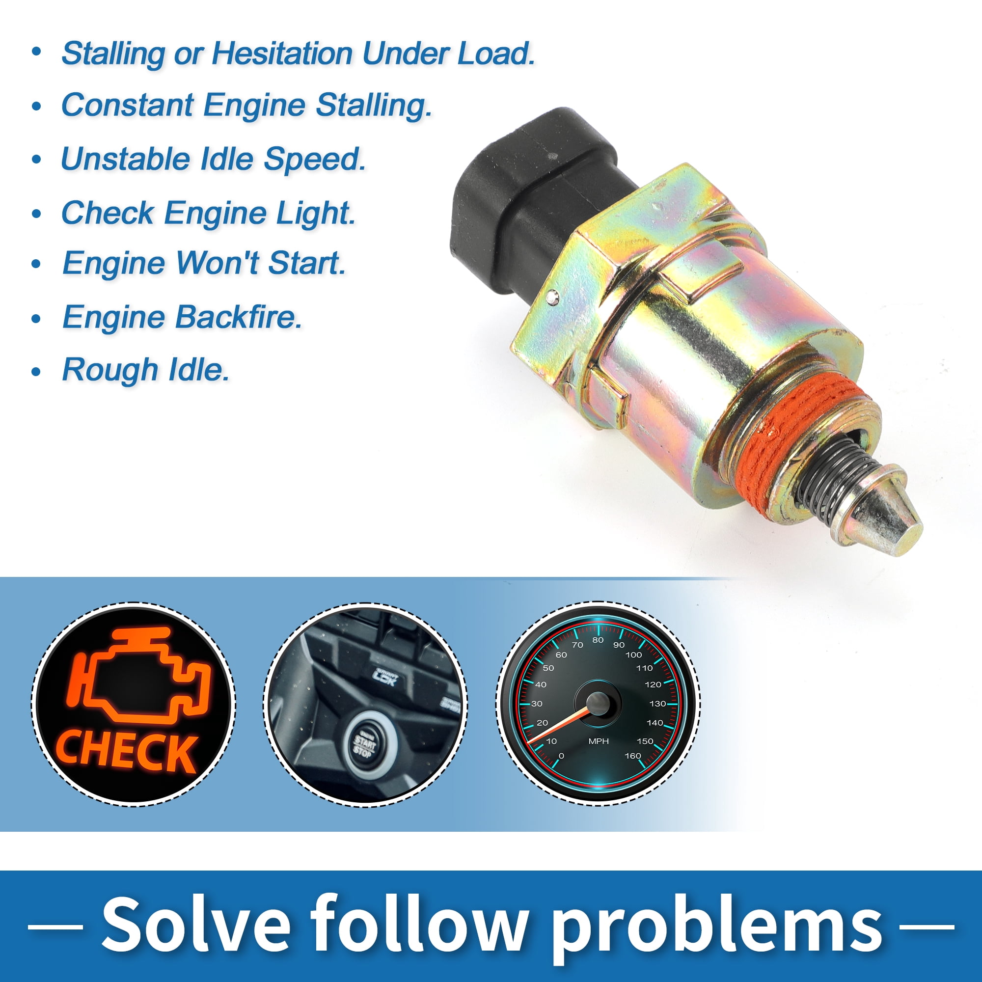 Unique Bargains Car Idle Air Control Valve for Chevrolet Corvette 1982-1984, Camaro