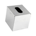 thumbnail image 4 of Cubierta de caja de pañuelos de acero inoxidable cuadrado, soporte de papel de papel de cubo decoración moderna de baño elegante para la oficina de, 4 of 10