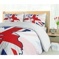 thumbnail image 5 of Ambesonne Union Jack Duvet Cover Sets, Country Map Flag, 2-King, Violet Blue Red White, 5 of 7