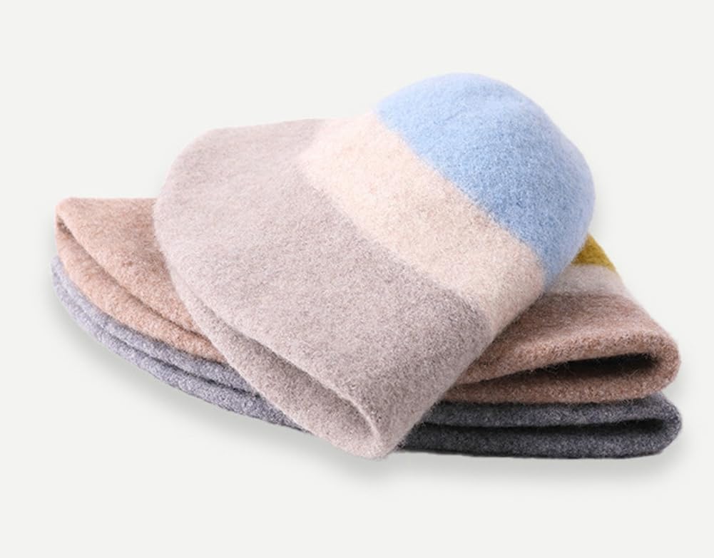 CoCoMangos Classic Bucket Hat for Women Warm Skull Cap Vintage Winter Hats for Women Fisherman Hat Beanies Cap Bonnet for Party Outdoor