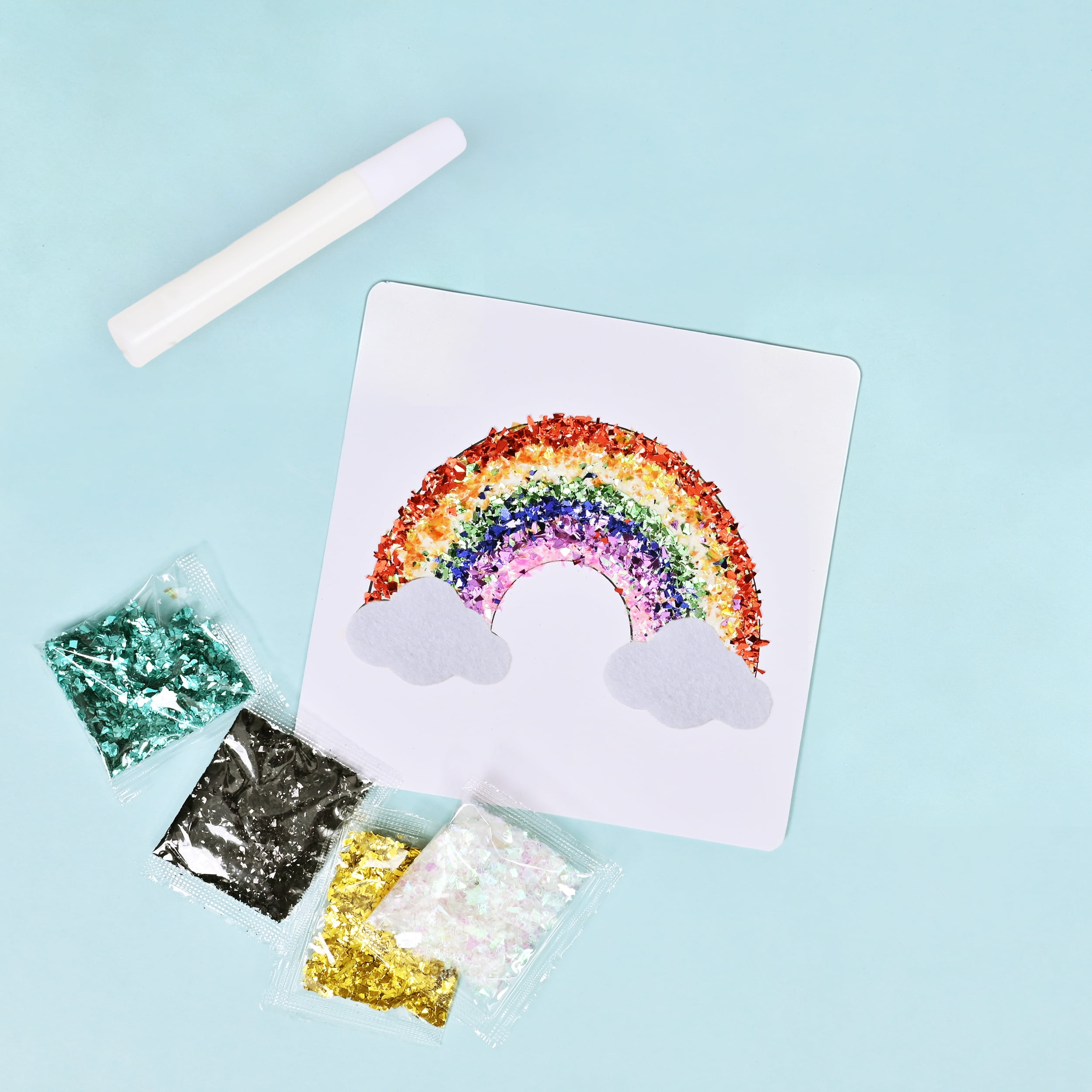 Hello Hobby Foil Confetti Craft Set, 12 Colors, Metallic and Iridescent